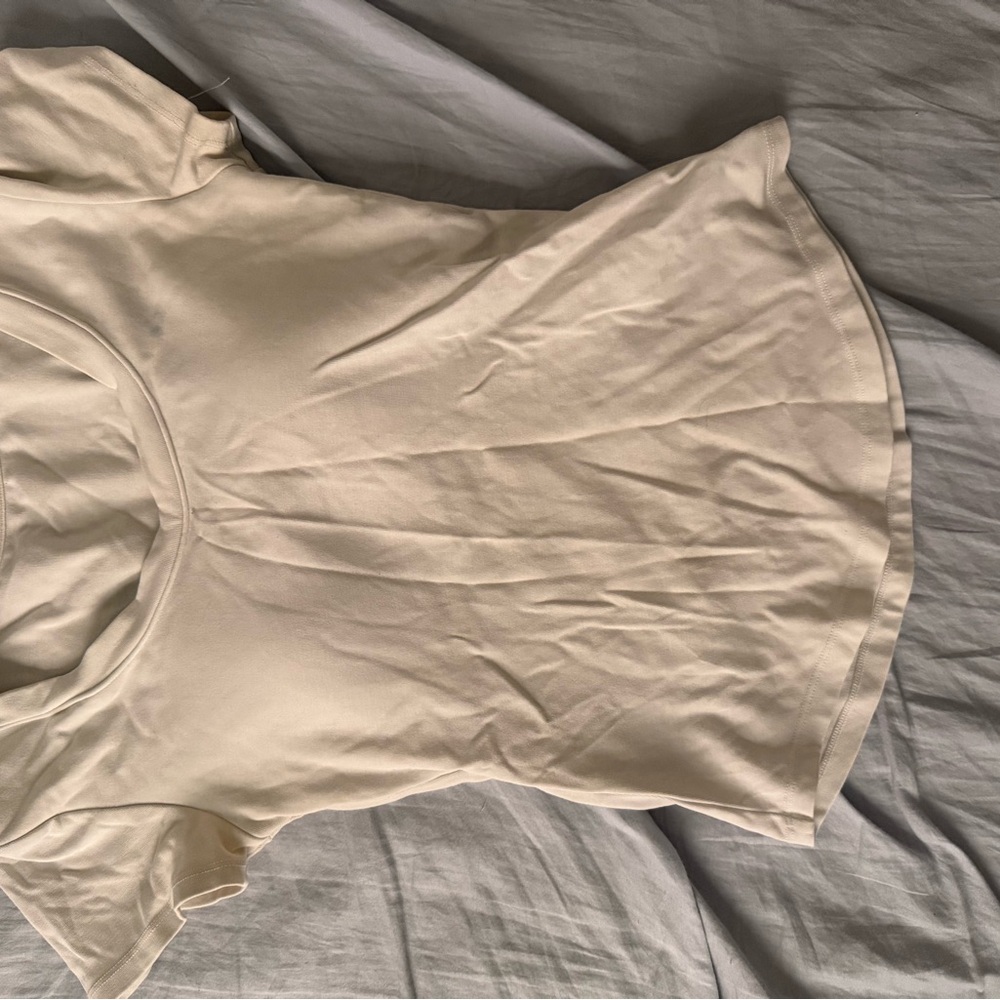 Cream Short Sleeve Top